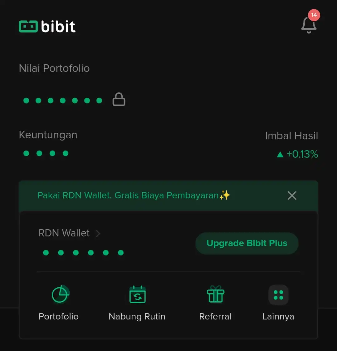 Mulai Investasi di Bibit