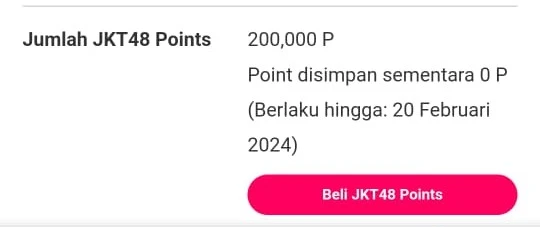 Pertama kali top up JKT48 pounts